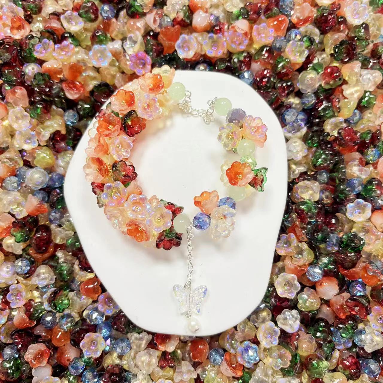 0.48 | NEW【オレンジ、黄色、タンジェリン、緑】高度な混合ガラスビ-ズ